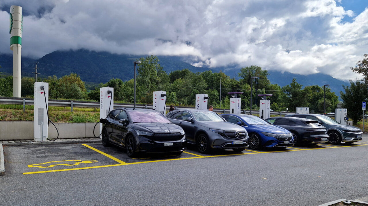 Elektroautos beim Laden