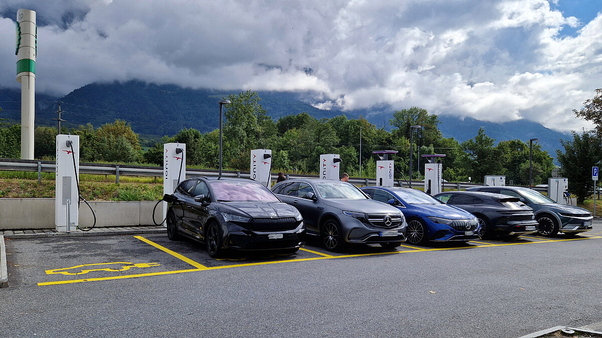 Elektroautos beim Laden