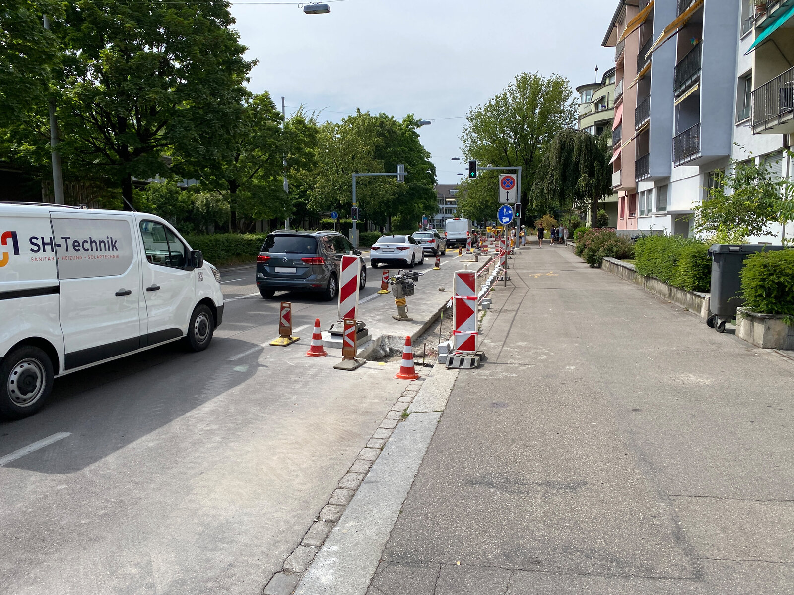Baustelle an der Bellerivestrasse in Zürich