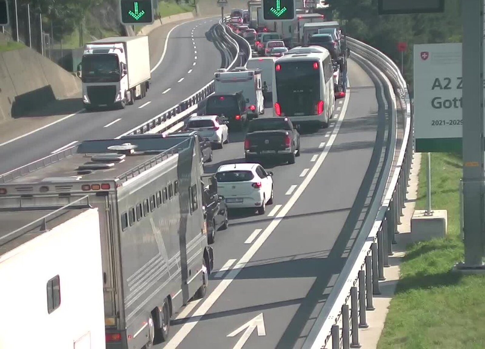 Stau am Gotthard