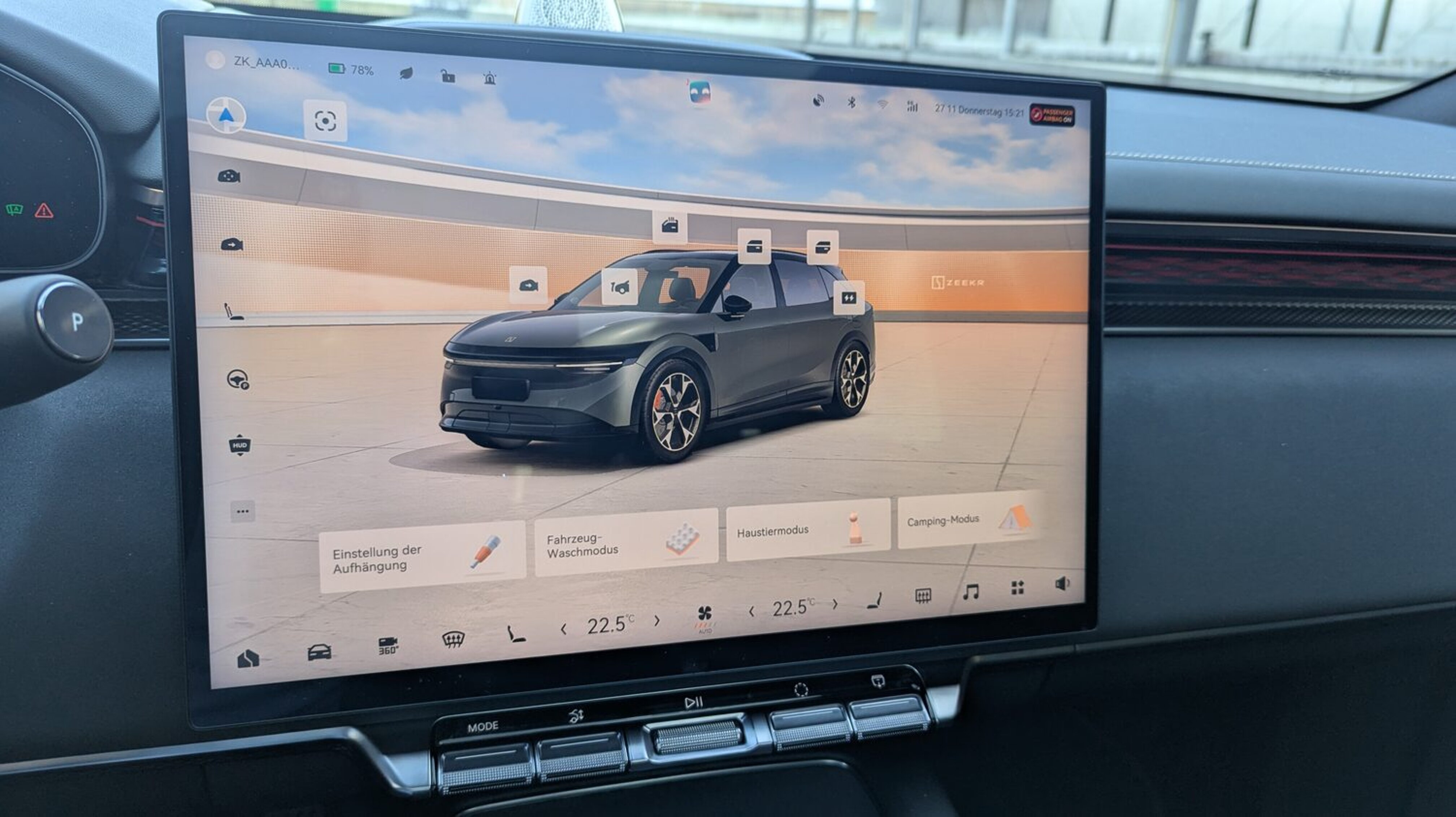 Infotainment im Zeekr 7x