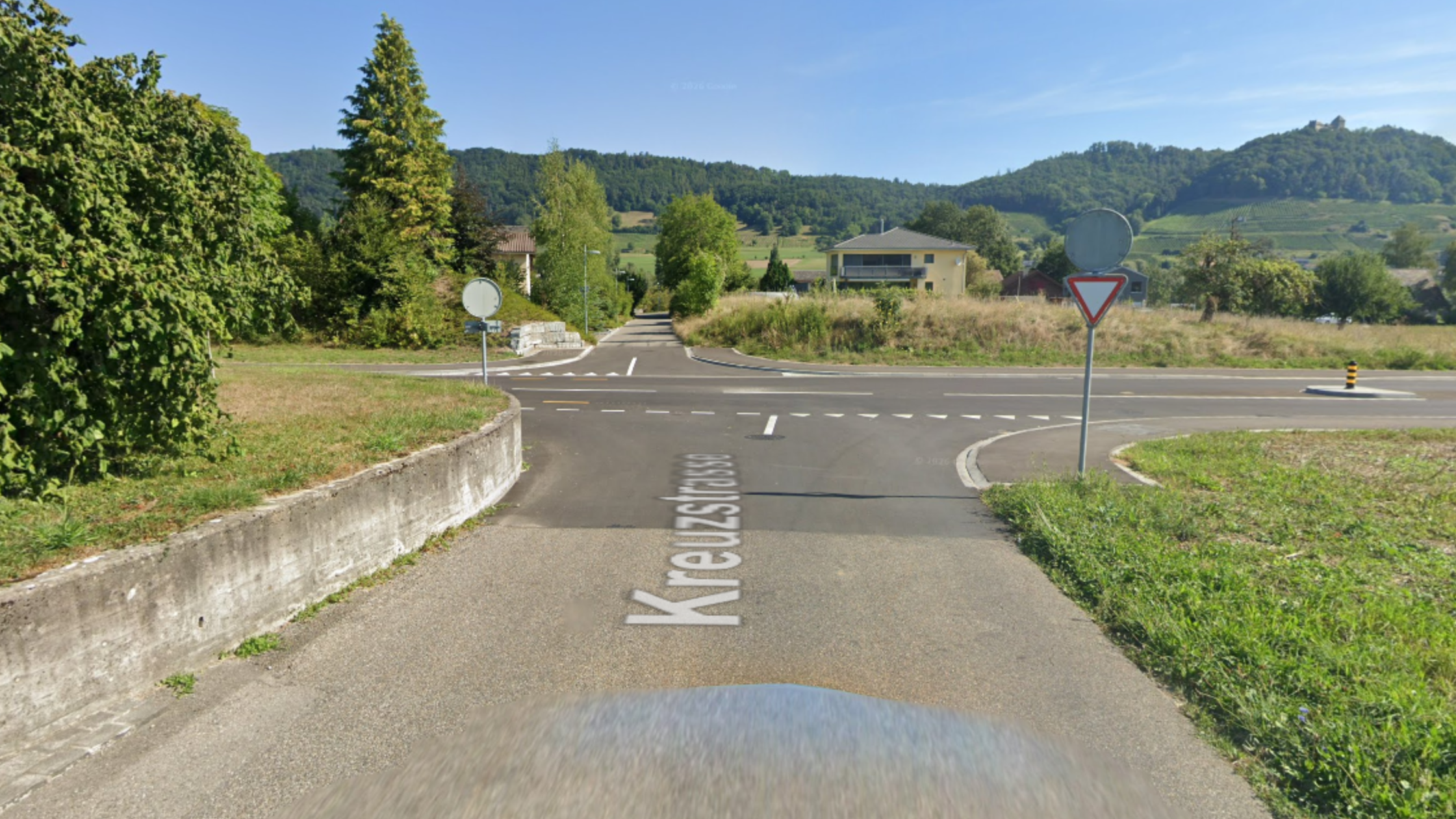 Kreuzung Kreuzstrasse / Hauptstrasse in Wagenhausen