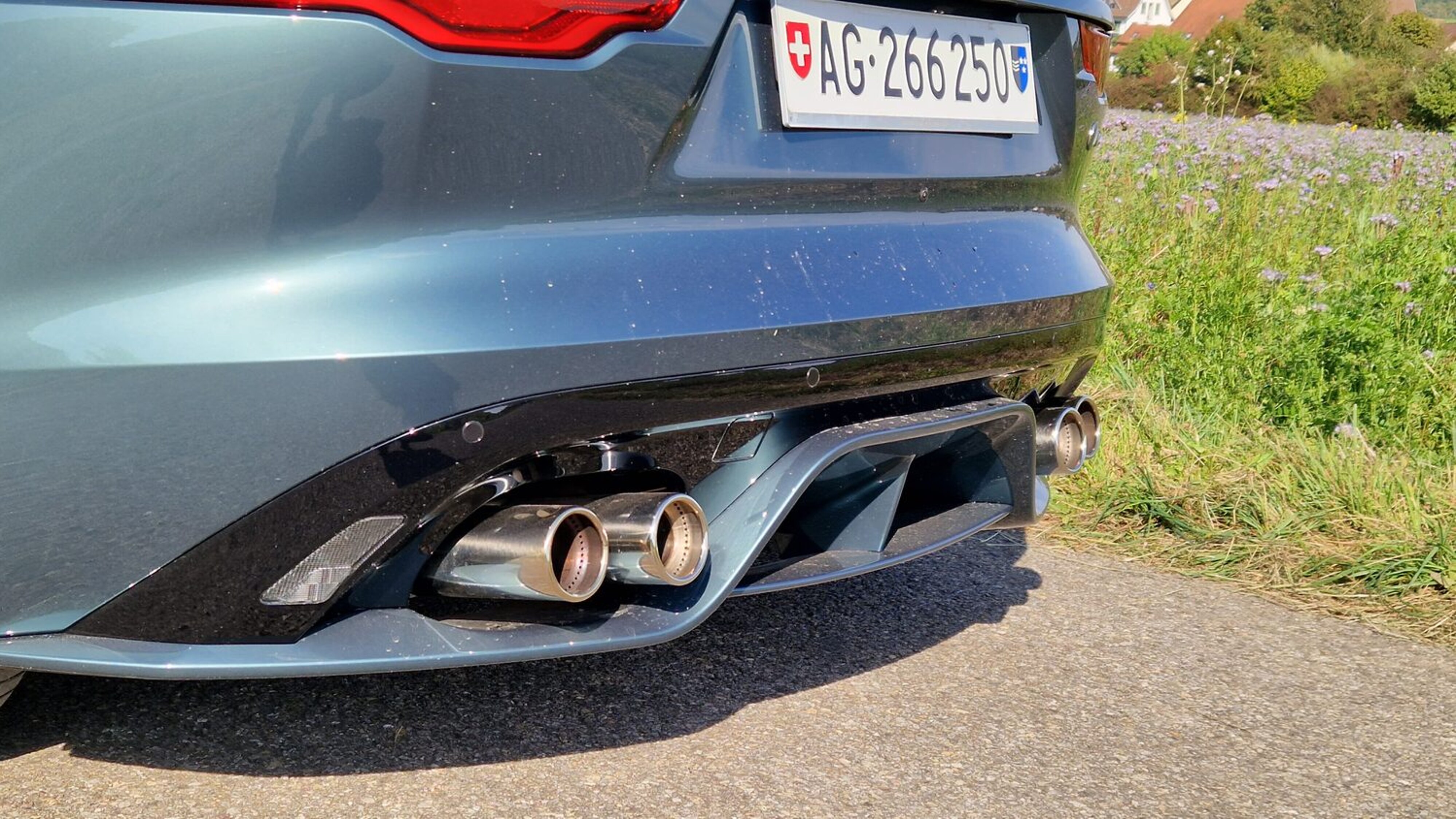 Auspuff des Jaguar F-Type