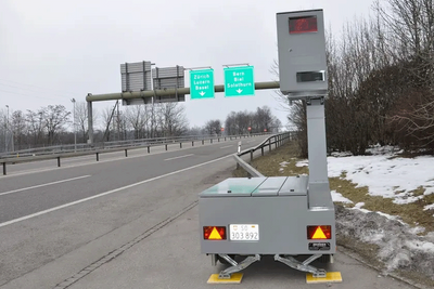 Blitzer der Kapo Solothurn auf der Autobahn