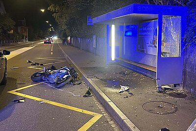Unfallstelle Baden