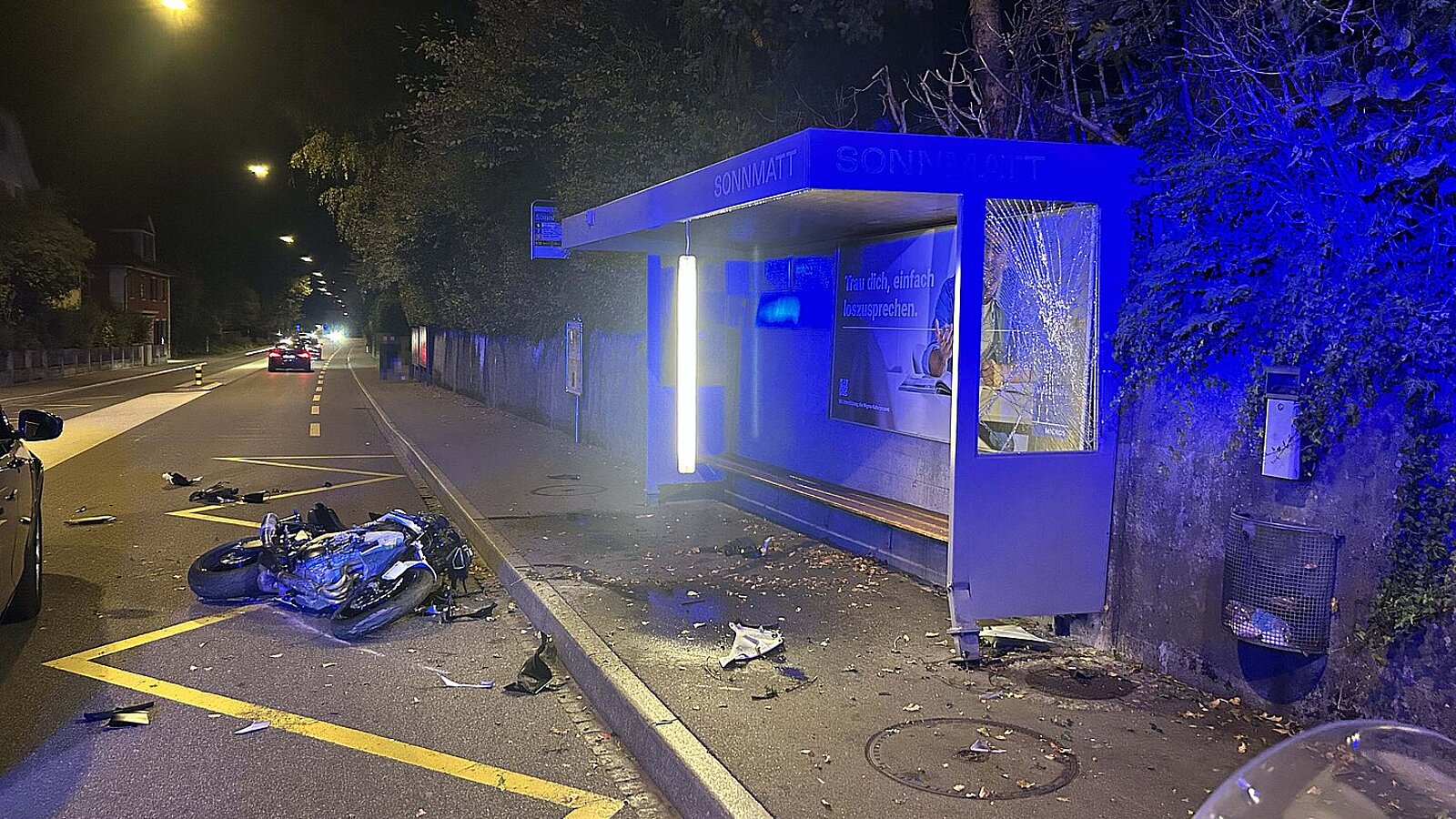 Unfallstelle Baden