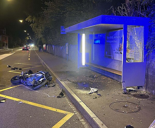 Unfallstelle Baden