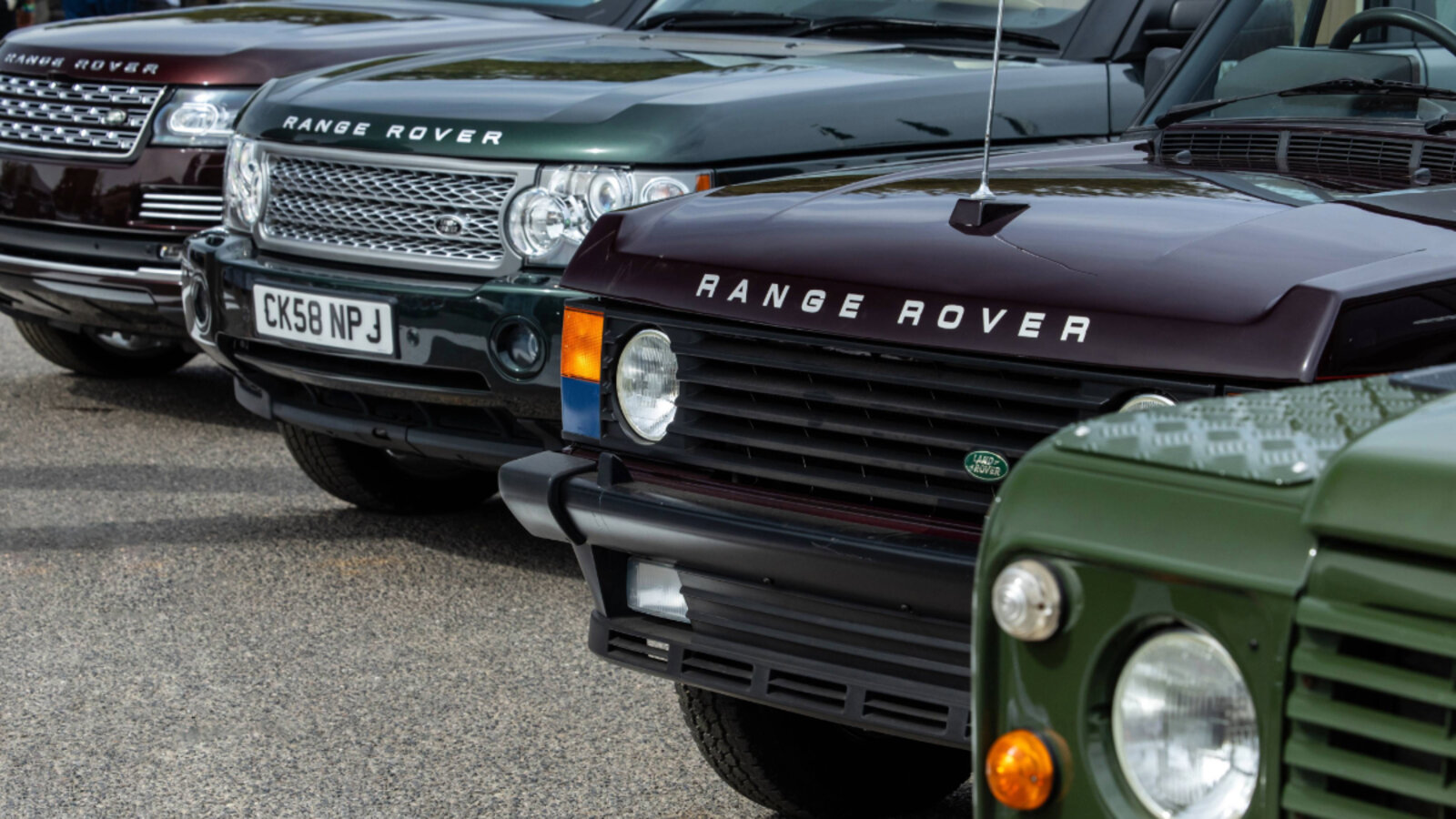 Reihe von Range Rover