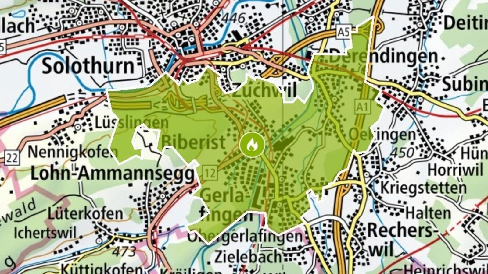 Screenshot von Alertswiss zu Biberst