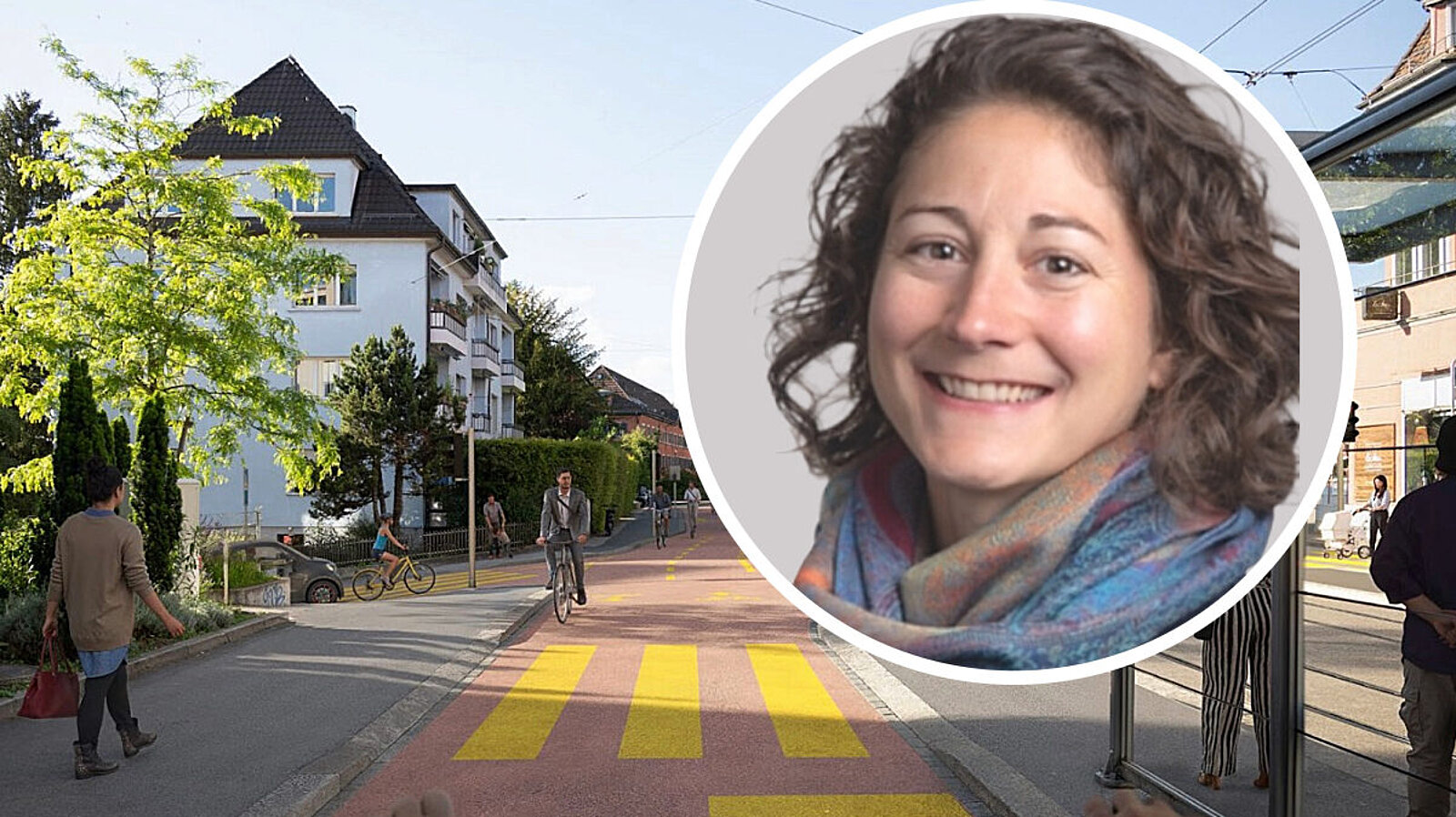 In der ETH-Vision «E-Bike City» gehört der Zürcher Strassenraums der Mikromobilität. Dr. Catherine Elliot ist die Projektkoordinatorin des ETH-Projekts. Bild: ETH