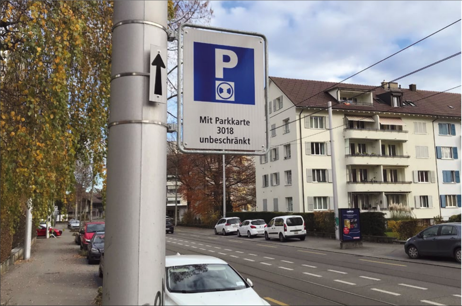 blaue Zone Schild Stadt Bern