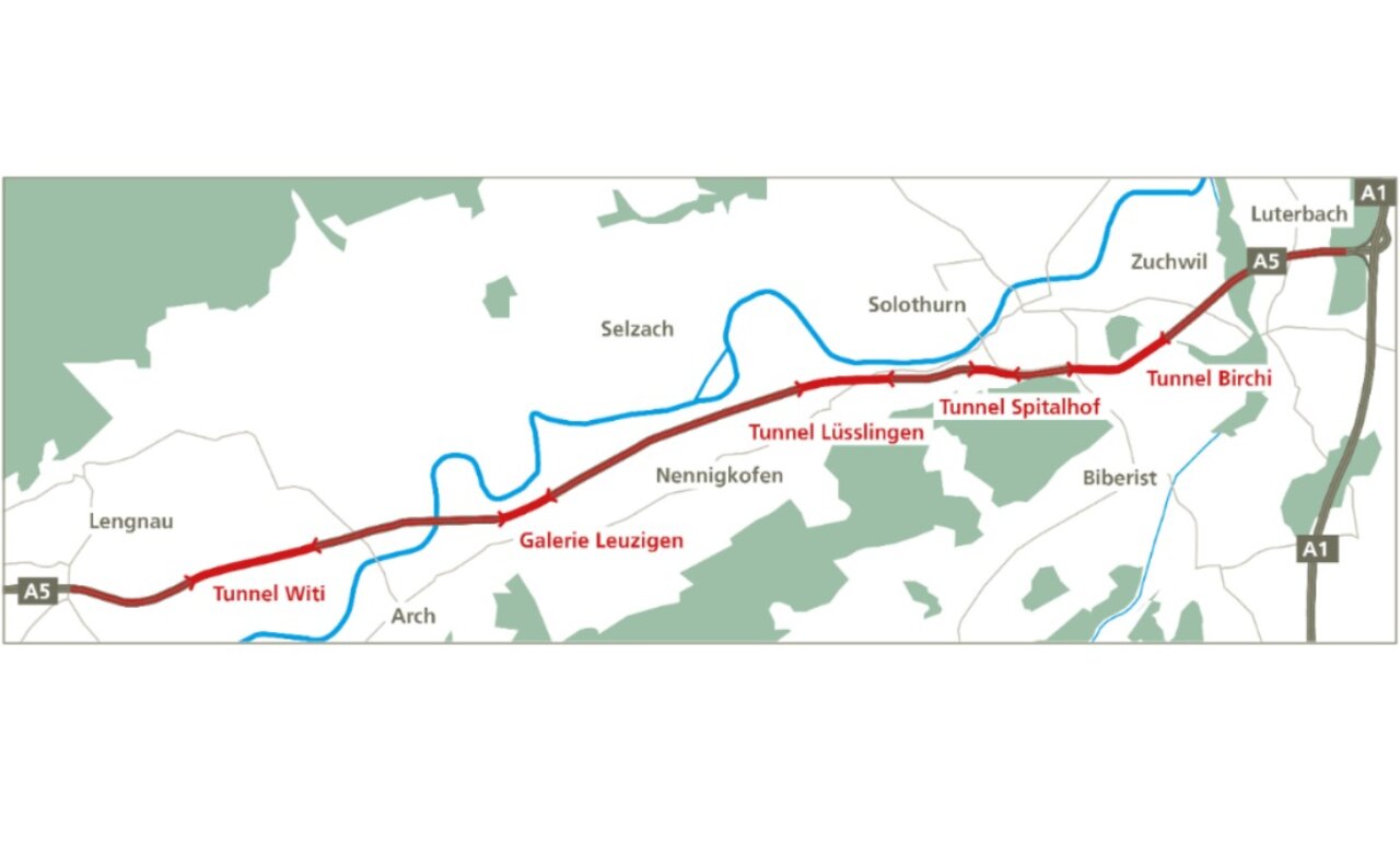 A5 Baustelle Lengnau