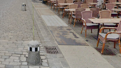 Poller an der Ecke Gerechtigkeitsgasse/Postgasshalde in Bern