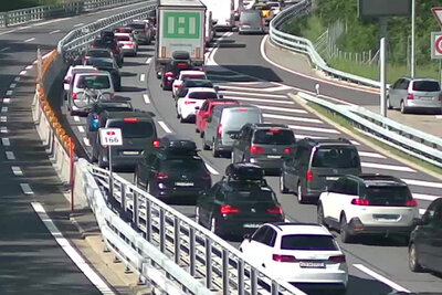 Stau vor dem Gotthard