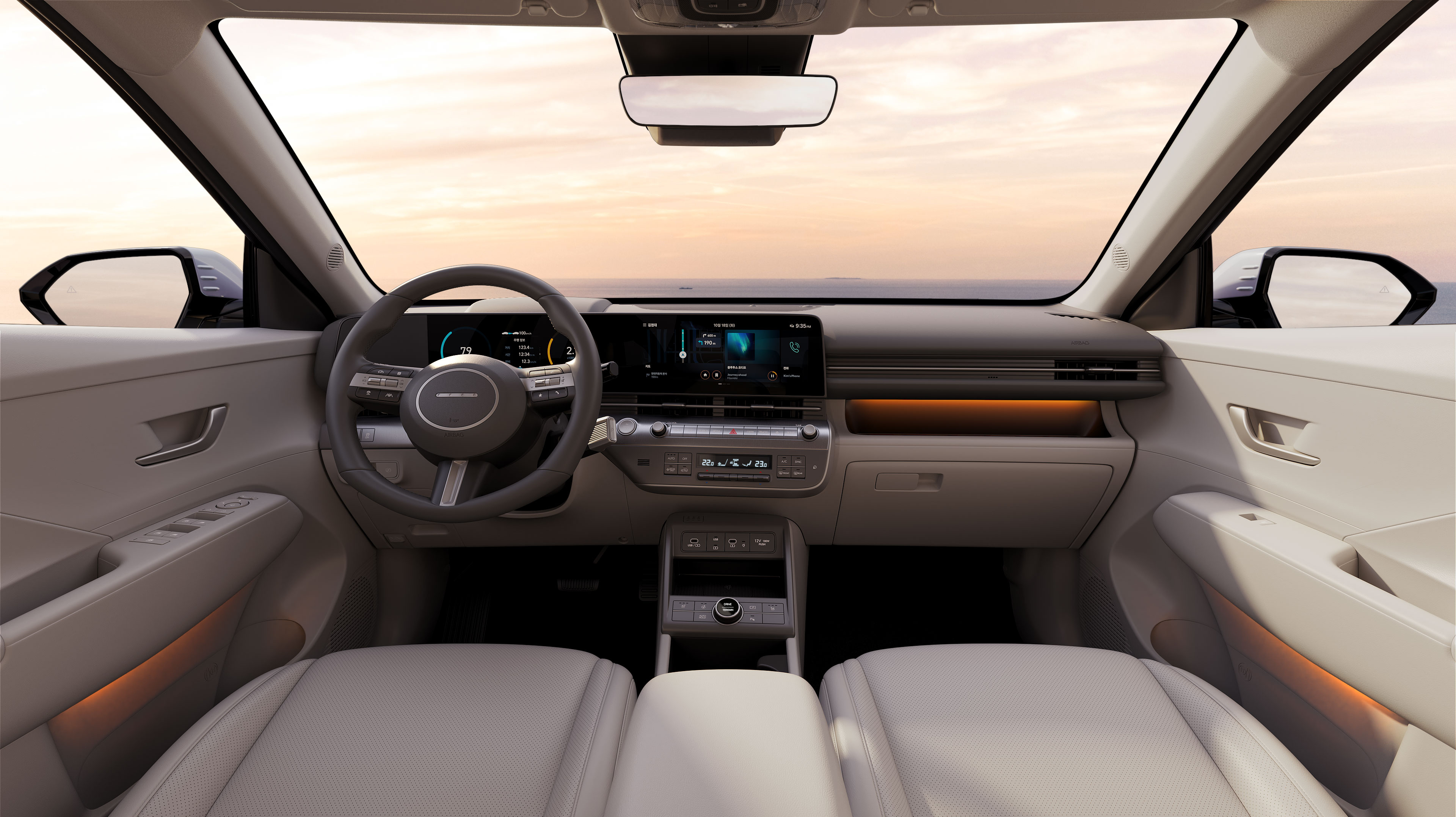 Cockpit des Hyundai Kona