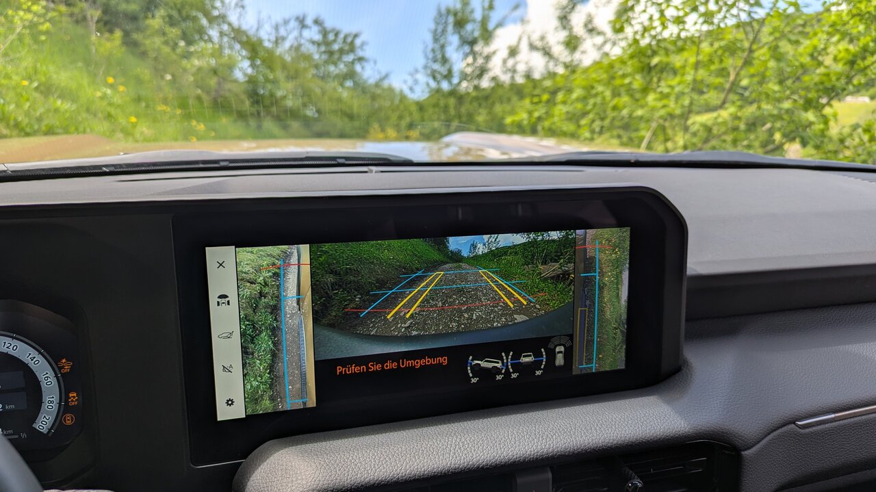 Kamera-Ansicht im Toyota Land Cruiser