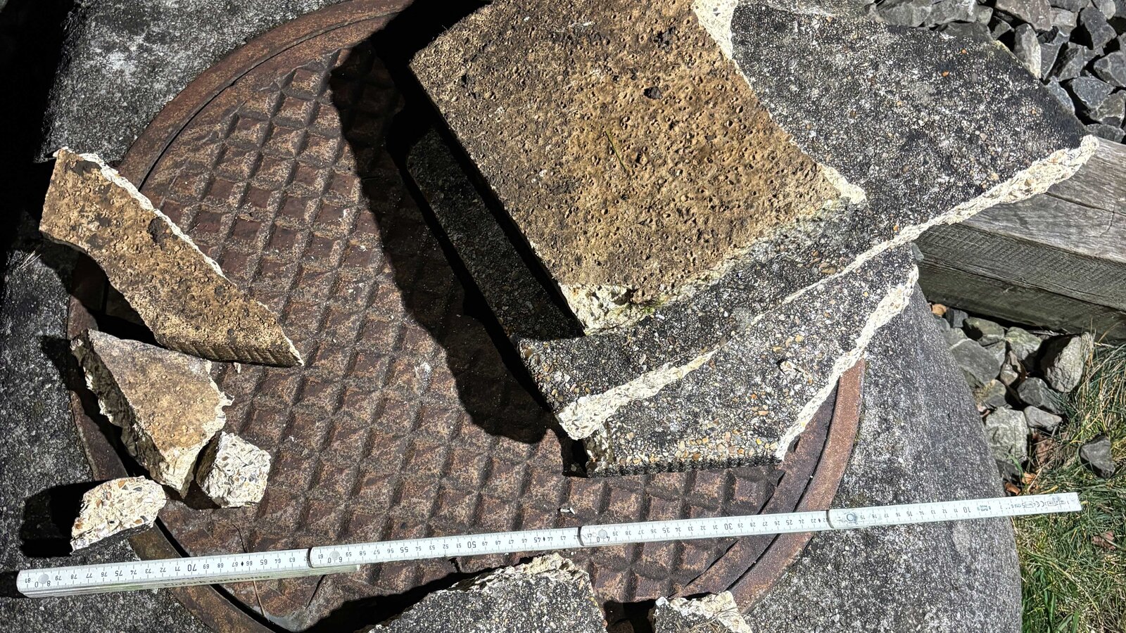 Betonplatte auf Schienen