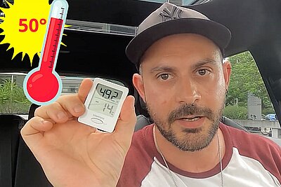 Wie schnell wird es im Auto unerträglich? STREETLIFE-Reporter Salvatore Iuliano machte den Selbsttest. Bild: STREETLIFE