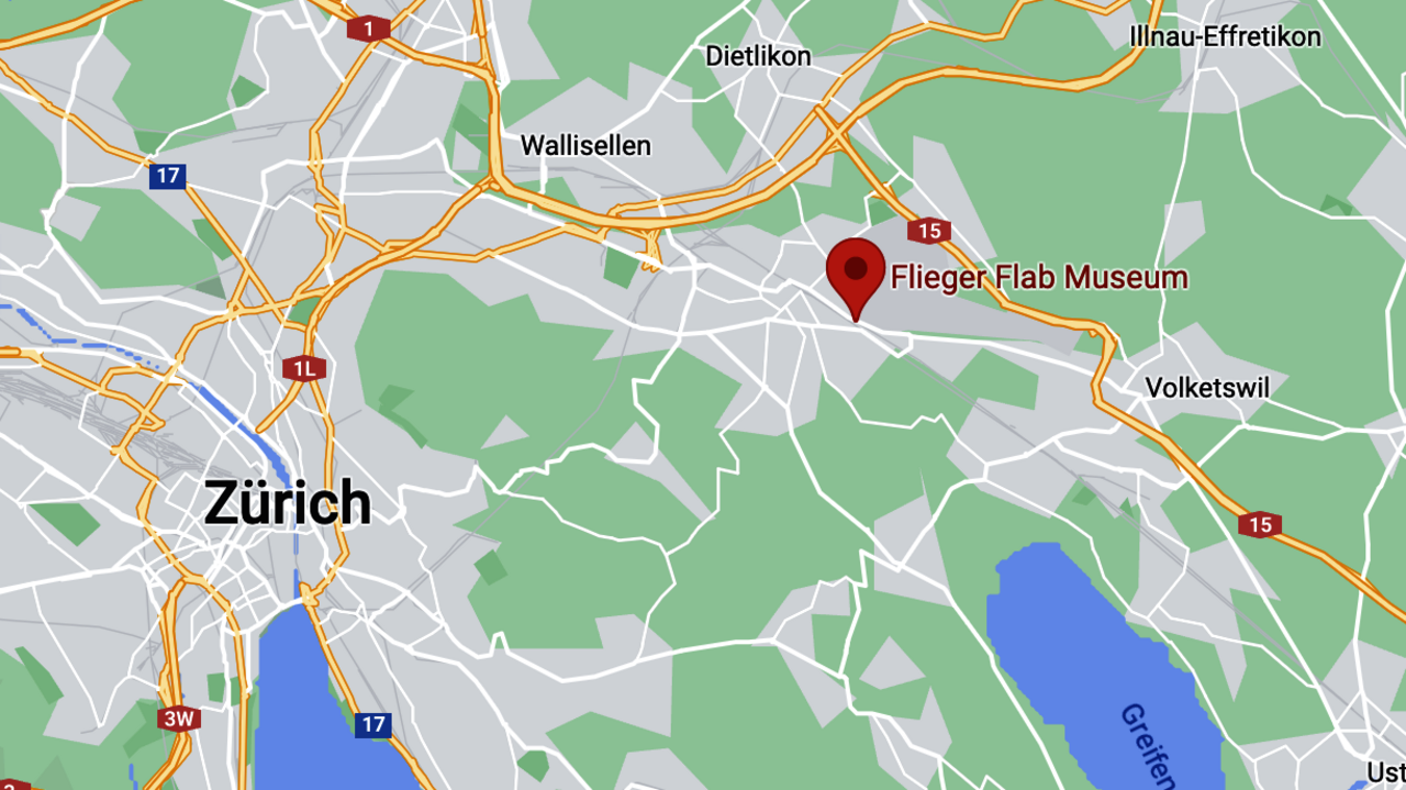 Mit dieser Karte wird klar, welchen Flugplatz wir meinen. Bild: Google Maps