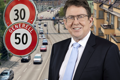 In Schweizer Städten tobt der Kamp um die Höchstgeschwindigkeit auf Hauptverkehrsachsen. Albert Rösti gibt jetzt bei Tempo 50 Gas. Bild: STREETLIFE, © Bundeskanzlei / Béatrice Devènes