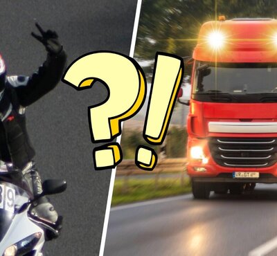 Victory Motorrad Zeichen Lichthupe