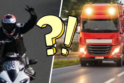 Victory Motorrad Zeichen Lichthupe