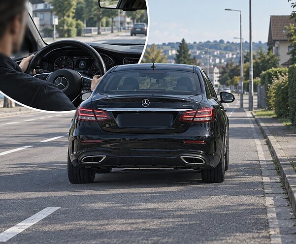 Bei einer illegalen Fahrt wurde der Beschuldigte von einem Radargerät geblitzt. Symbolbild: Mit KI generiert