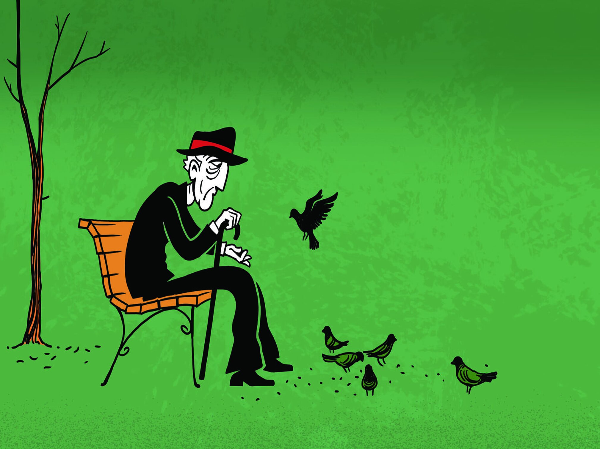 Illustration Weltuntergang durch Geburtenrückgang