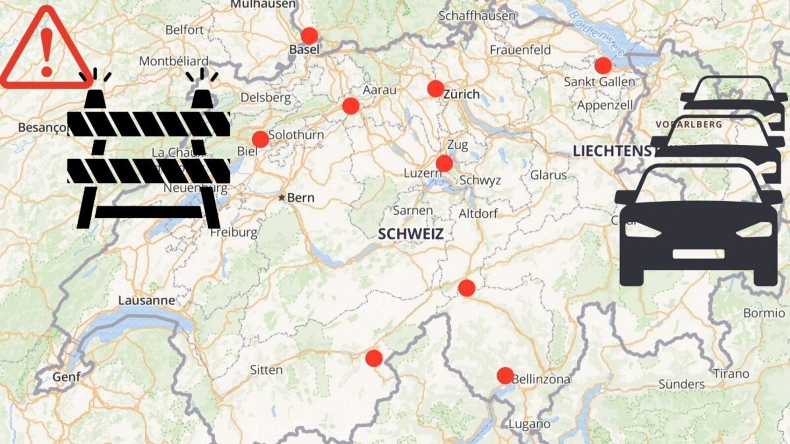 Baustellen Schweizer Strassen 2026