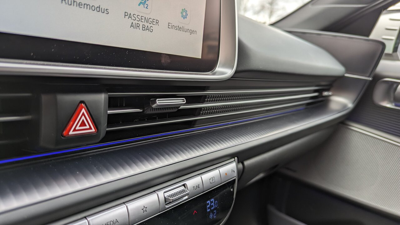 Detail im Cockpit des Hyundai Ioniq 6