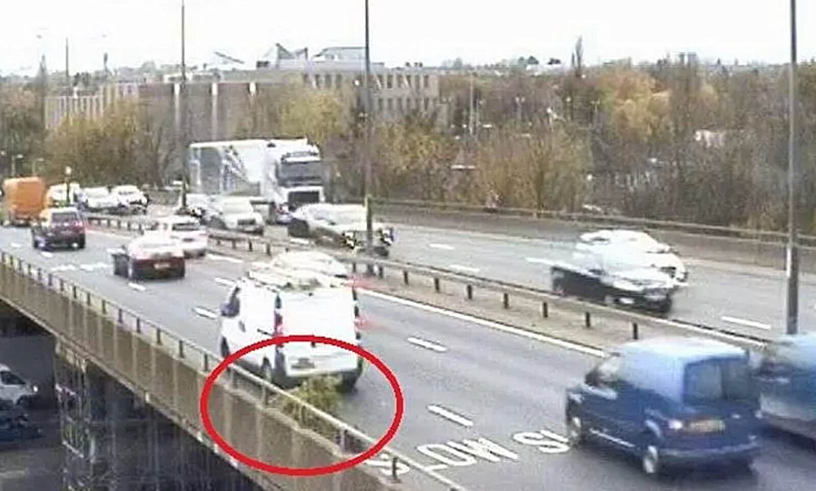 Wem dieser Baum auf einer Hauptverkehrsachse in London gehört, ist unklar. Offensichtlich war er aber zu wenig gut am Fahrzeug befestigt und ging unterwegs verloren. Bild: Transport for London