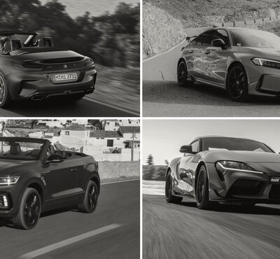 BMW Z4, Honda Civic Type R, VW T-Roc Cabrio, Toyota Supra