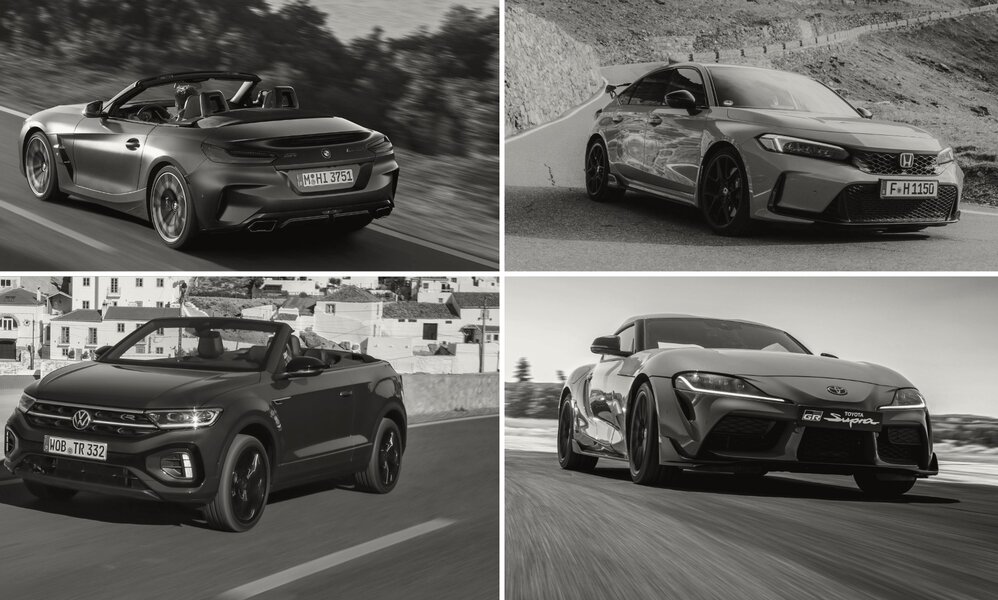 BMW Z4, Honda Civic Type R, VW T-Roc Cabrio, Toyota Supra