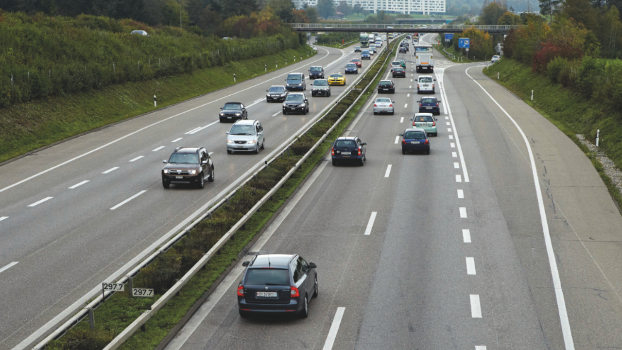verkehrsreiche Autobahn