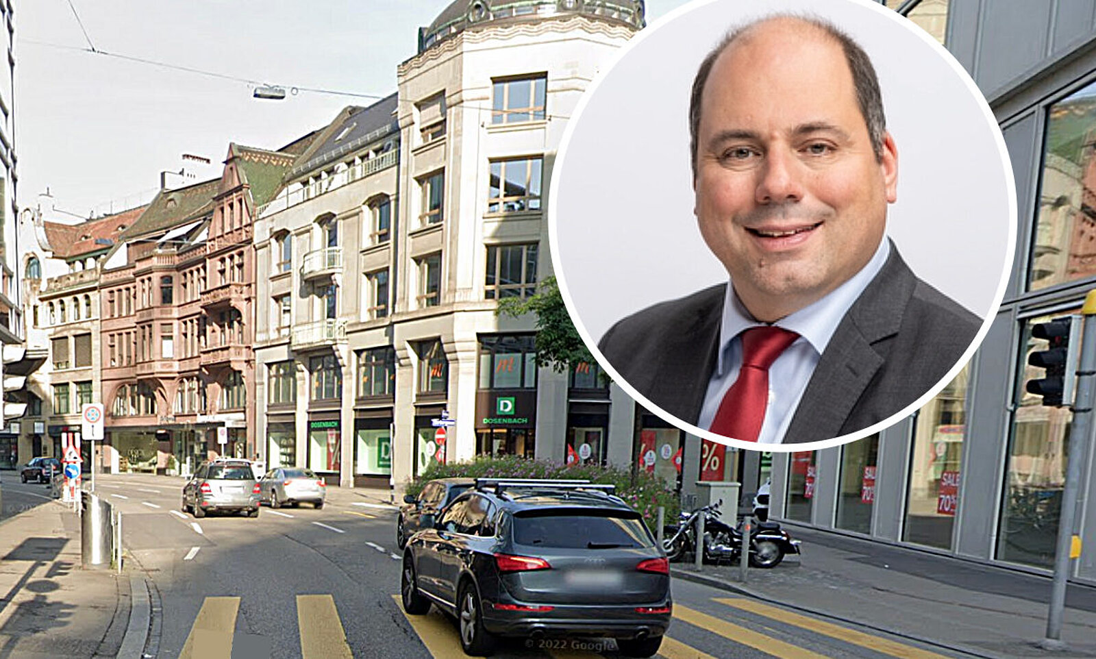Der Zürcher SVP-Nationalrat Mauro Tuena will nicht, dass die Autofahrenden auf der Uraniastrasse eingeschränkt werden. Bild: Google Maps