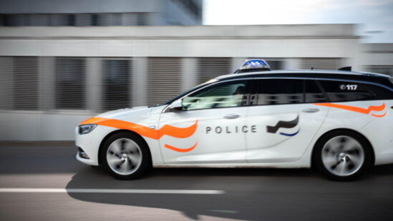 Polizeiauto in Fahrt