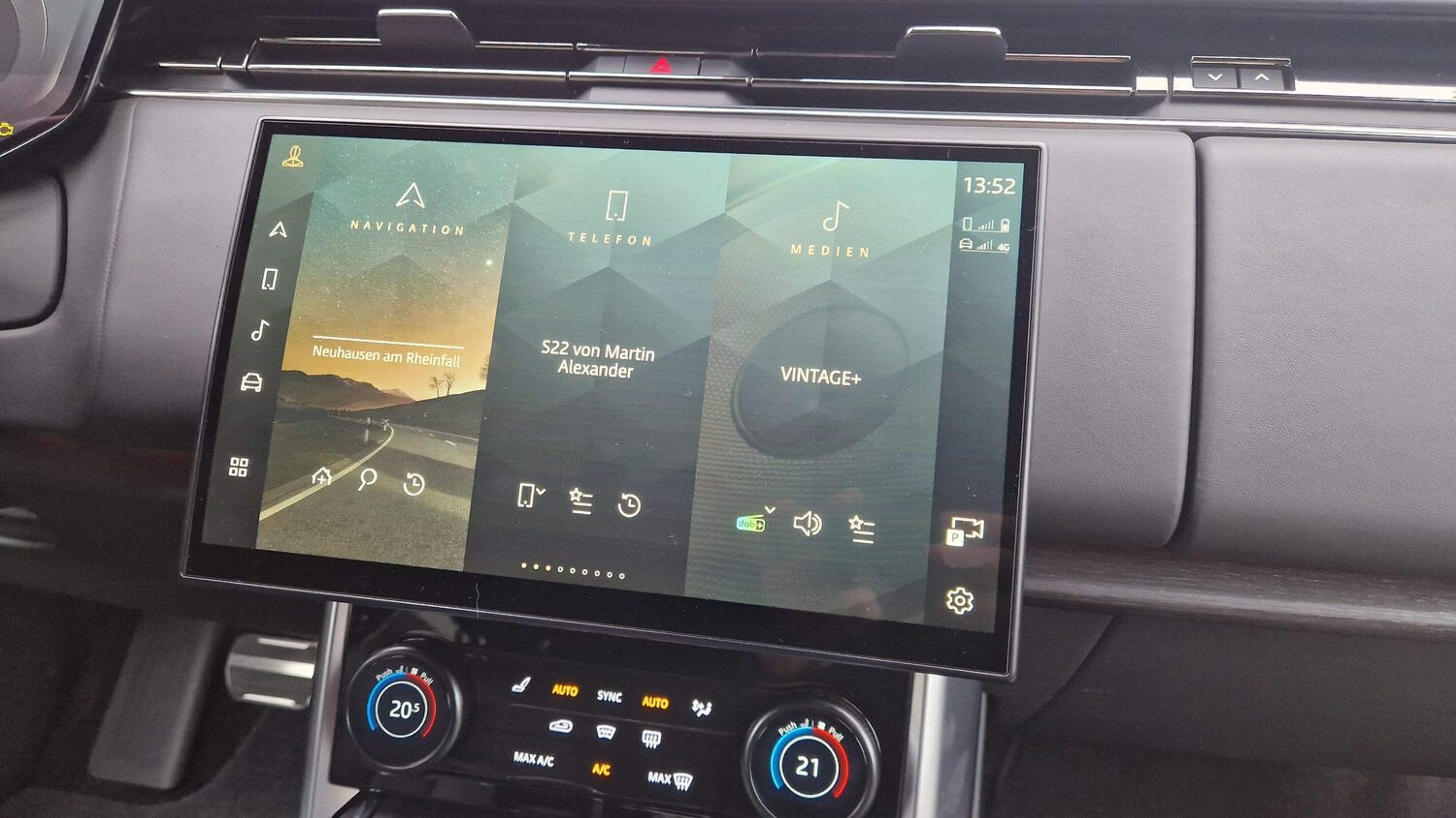 Touchscreen in einem Auto