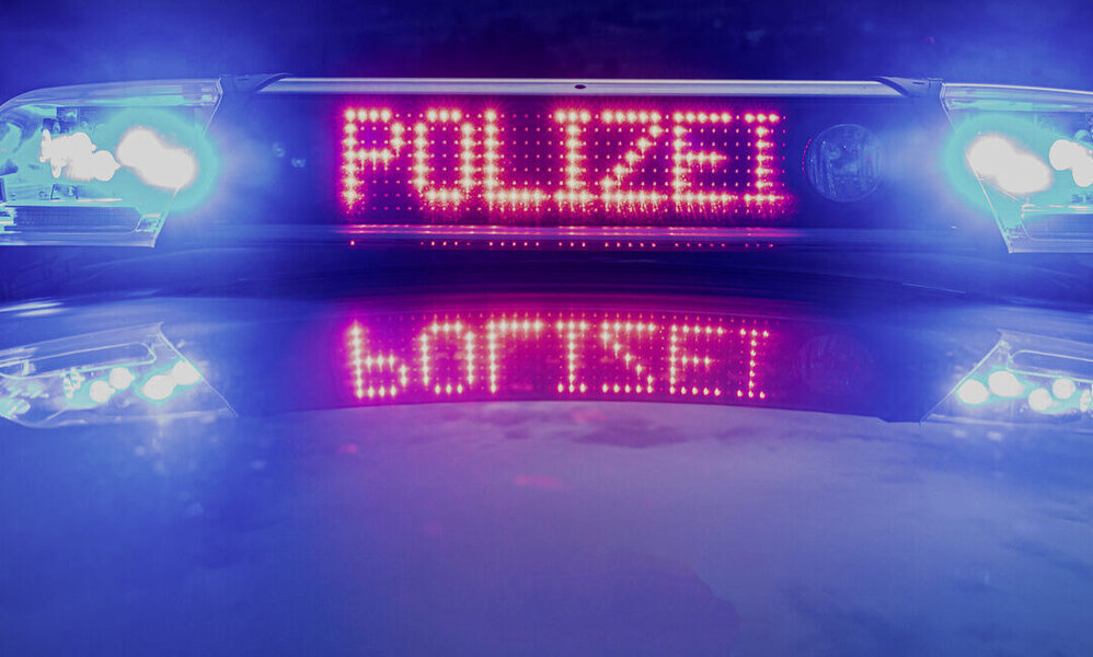 Blaulicht mit Polizei-Schriftzug