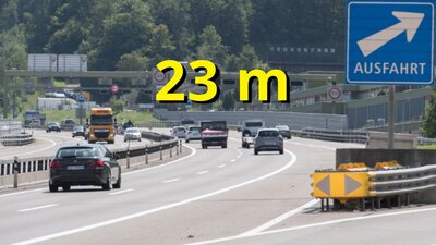 Die vierspurige Autobahn bei Winterthur. Bild: Bundesamt für Strassen ASTRA