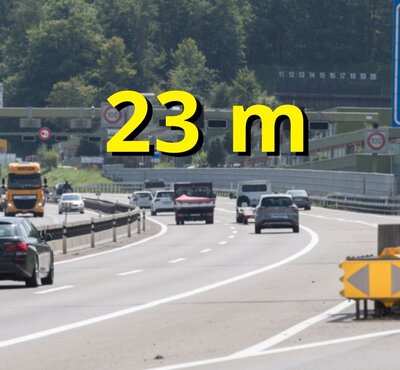 Die vierspurige Autobahn bei Winterthur. Bild: Bundesamt für Strassen ASTRA