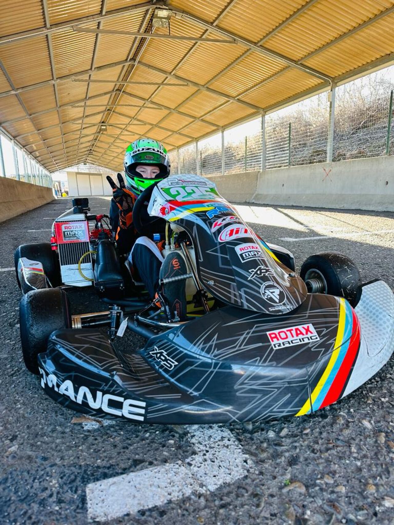Florin Eggenberger in seinem Kart