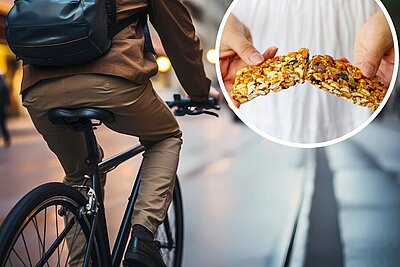 Velopendler dürfen Müesliriegel nicht von der Steuer abziehen. Bild: Freepik KI, freepik