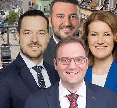 Bürgerliche Politiker in der Stadt Zürich sprechen über ihre Ziele im Kampf gegen die links-grüne Verkehrspolitik. Bild: STREETLIFE, SVP Stadt Zürich, Zürcher Gemeinderat, Die Mitte Stadt Zürich