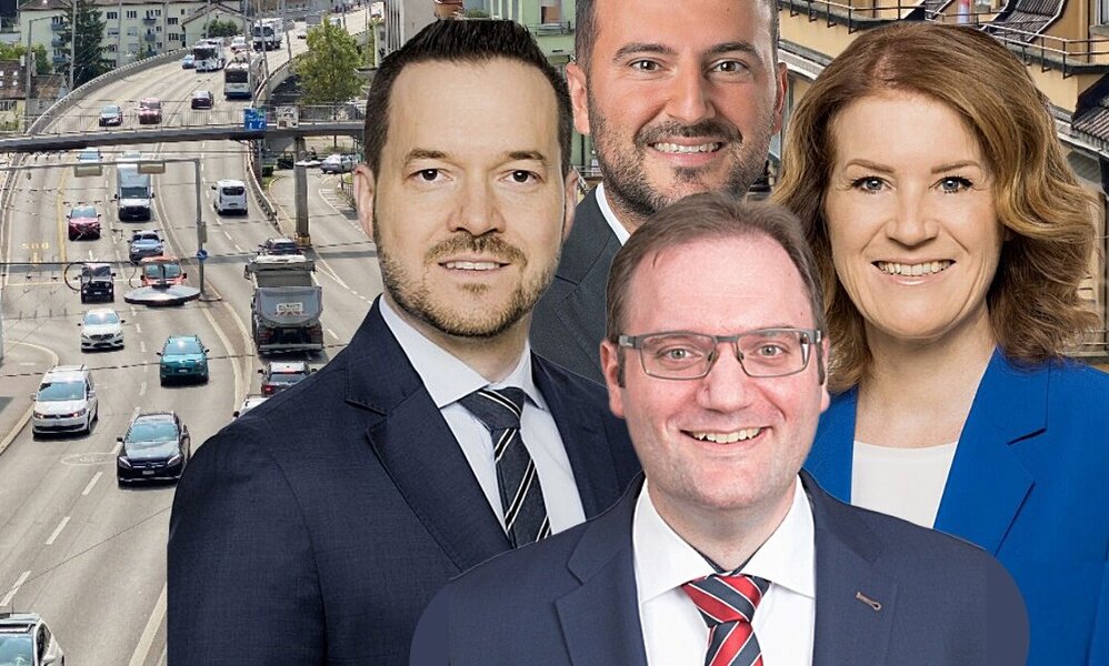 Bürgerliche Politiker in der Stadt Zürich sprechen über ihre Ziele im Kampf gegen die links-grüne Verkehrspolitik. Bild: STREETLIFE, SVP Stadt Zürich, Zürcher Gemeinderat, Die Mitte Stadt Zürich