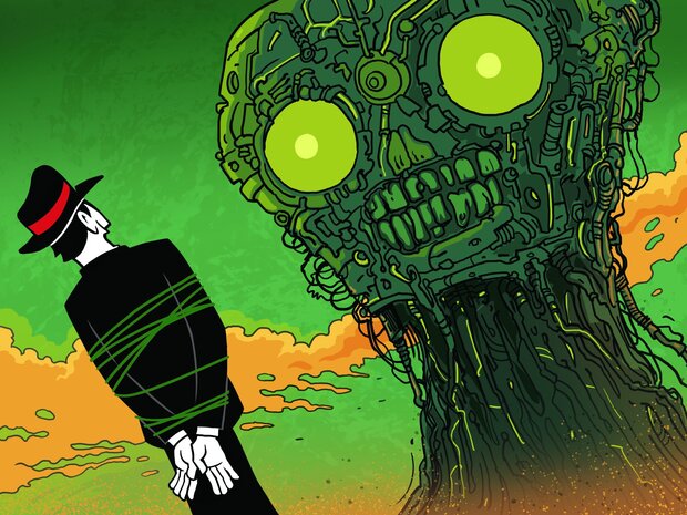 Illustration Weltuntergang durch KI