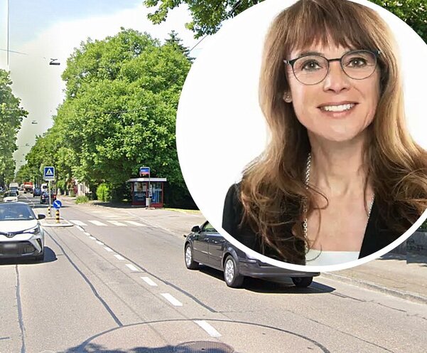 Ruth Enzler, Präsidentin des ACS Zürich, kritisiert das Vorgehen der Städte Winterthur und Zürich scharf. So soll auf der Tösstalstrasse in Winterthur Tempo 30 eingeführt werden. Bild: Google Maps, Automobil Club Schweiz