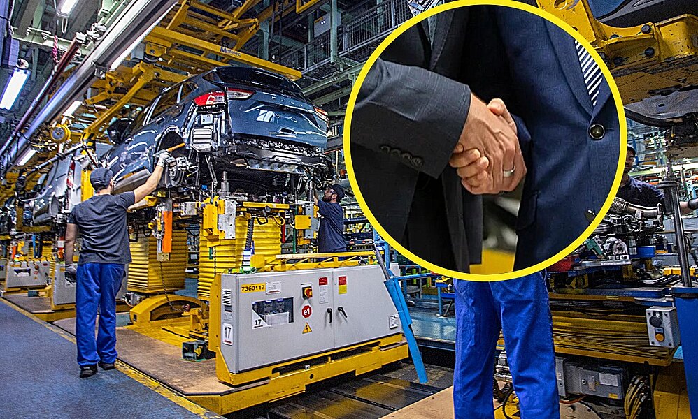 Ein Handschlag, der die Kooperation zwischen Ford Europa und der Geely-Gruppe im Werk in Valencia besiegelt. Bilder: fromtheroad.ford.com