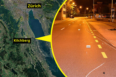 Der Unfall ereignete sich auf der Seestrasse in Kilchberg ZH. Bild: Kantonspolizei Zürich, Google Maps