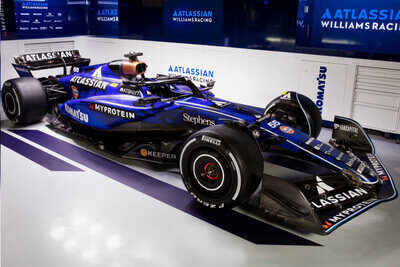 Die Lackierung ist noch nicht die endgültige. Diese wird erst am 18. Februar vorgestellt. Bild: Twitter Williams.