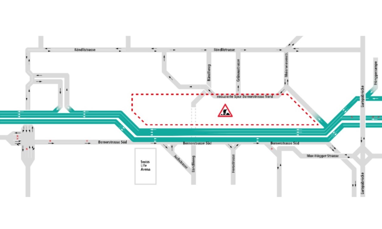 Baustelle Zürich Europabrücke Schlieren